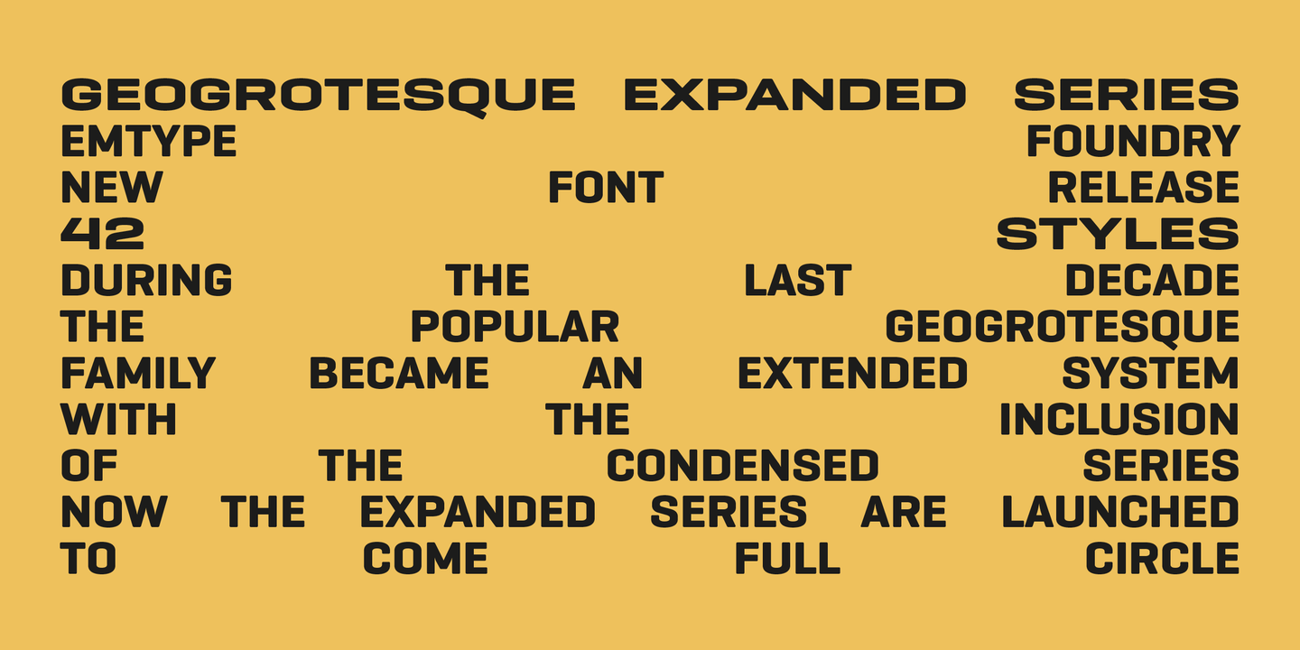 Example font Geogrotesque Expanded #3